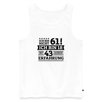 Zum 61. Geburtstag! - Männer Premium Bio Tank Top - Weiß - Vorne - Michal (187cm)