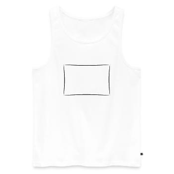 Rechteck gewölbt innen - Débardeur bio Premium Homme - blanc - Devant - AI Model Male 178 light (178cm)