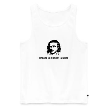 Schiller: Donner und Doria! - Männer Premium Bio Tank Top - Weiß - Vorne - AI Model Male 178 light (178cm)