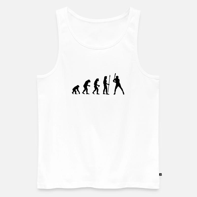 evolution_baseball1 - Men's Premium Organic Tank Top - white