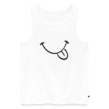 zunge_f1 - Débardeur bio Premium Homme - blanc - Devant - Michal (187cm)