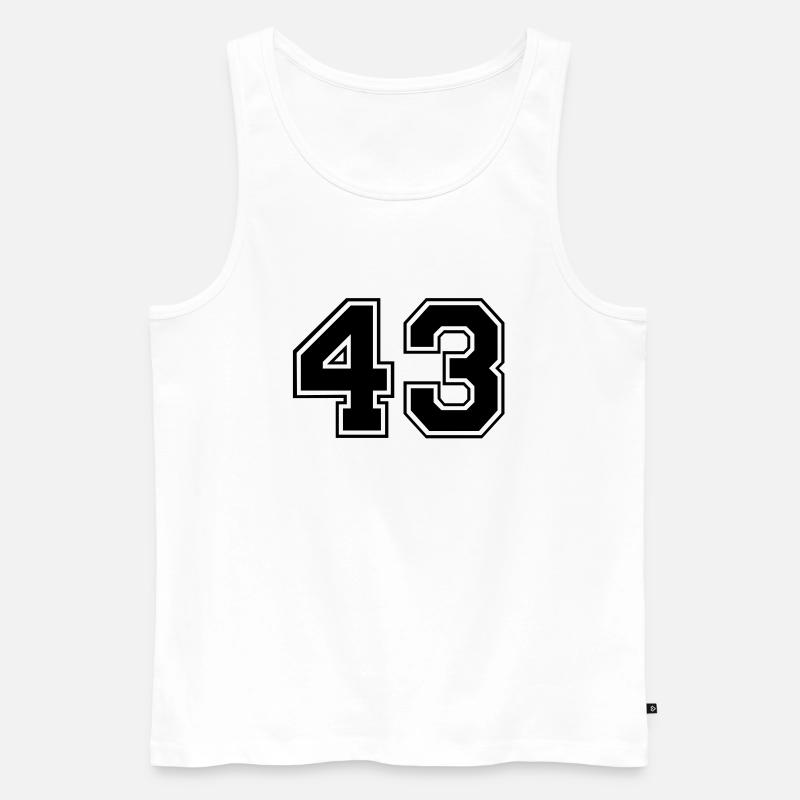 43 - Männer Premium Bio Tank Top - Weiß