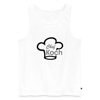 Chefkoch Kochmütze Koch kochen - Männer Premium Bio Tank Top - Weiß - Vorne - Michal (187cm)