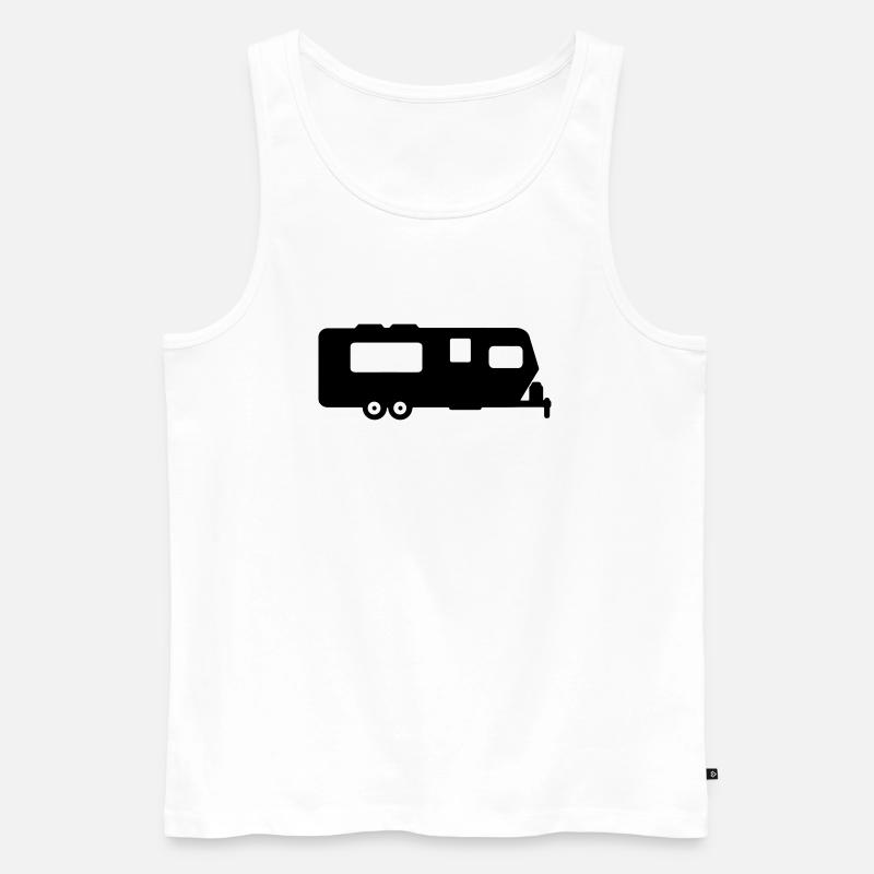 Caravan Camper - Männer Premium Bio Tank Top - Weiß