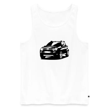  Duster - Débardeur bio Premium Homme - blanc - Devant - Michal (187cm)