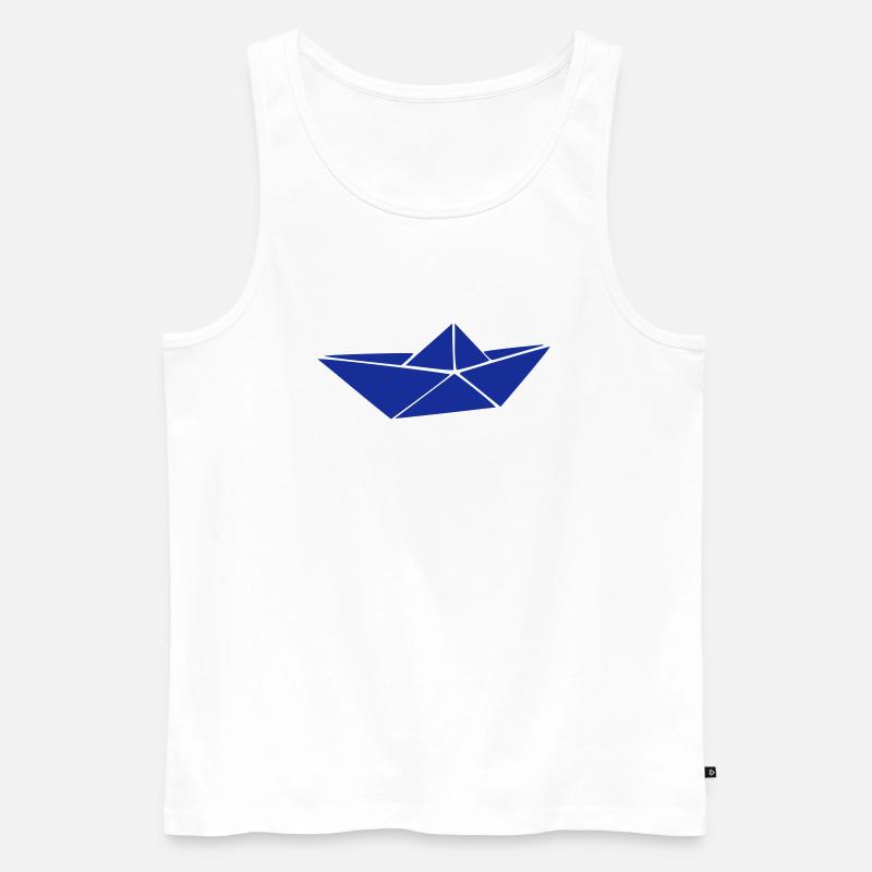 Paper Ship - Männer Premium Bio Tank Top - Weiß
