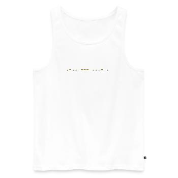 Morse Code Love 3D t - Männer Premium Bio Tank Top - Weiß - Vorne - AI Model Male 178 light (178cm)