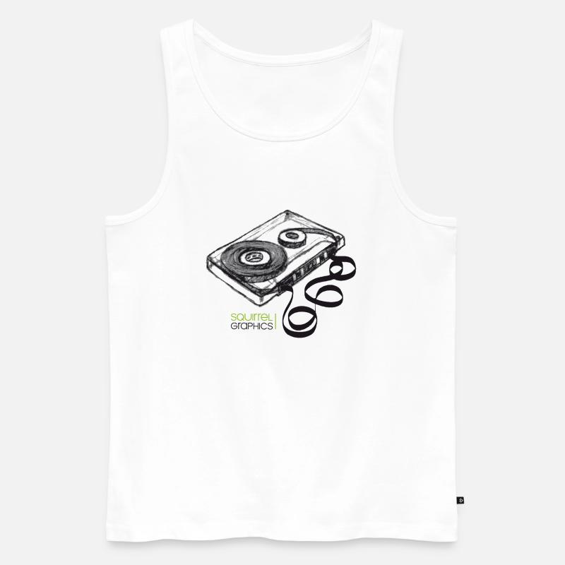 kassette1 - Männer Premium Bio Tank Top - Weiß