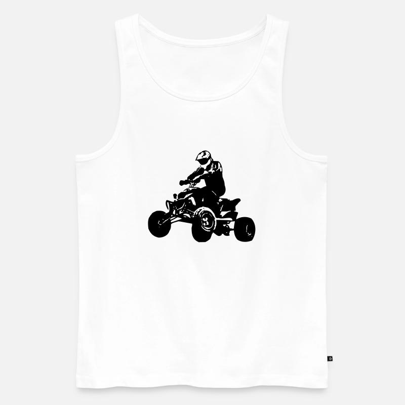 quad2 - Männer Premium Bio Tank Top - Weiß