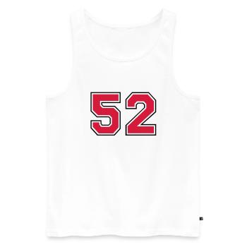 52__f2 - Men's Premium Organic Tank Top - white - Front - AI Model Male 178 light (178cm)