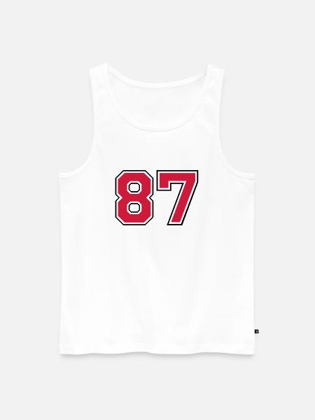 87__f2 - Men's Premium Organic Tank Top - white