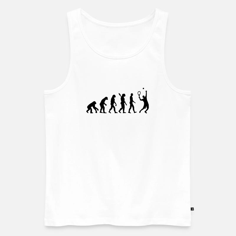 Evolution Tennis - Männer Premium Bio Tank Top - Weiß