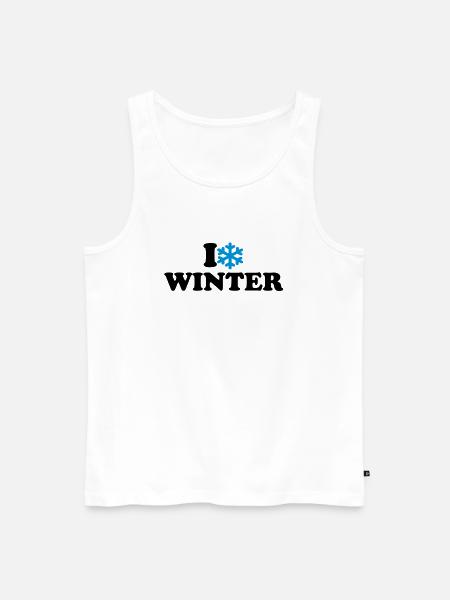 I love winter - Men's Premium Organic Tank Top - white
