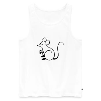 Möss - Männer Premium Bio Tank Top - Weiß - Vorne - Michal (187cm)