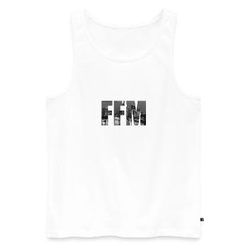 Frankfurt am main - FFM - - Männer Premium Bio Tank Top - Weiß - Vorne - AI Model Male 178 light (178cm)