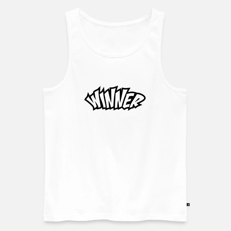 Winner - Männer Premium Bio Tank Top - Weiß