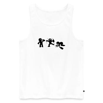 drunk - Men's Premium Organic Tank Top - white - Front - AI Model Male 178 light (178cm)