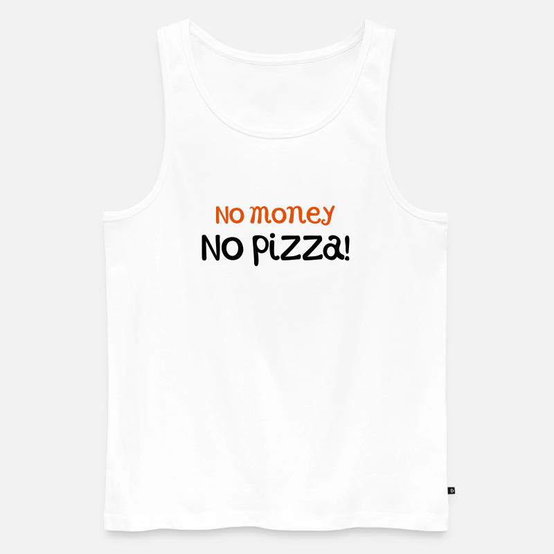 pizza lustig - Männer Premium Bio Tank Top - Weiß