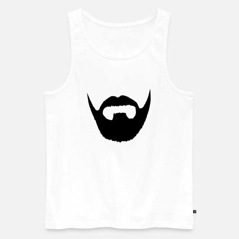 Trage Bart! - Männer Premium Bio Tank Top - Weiß