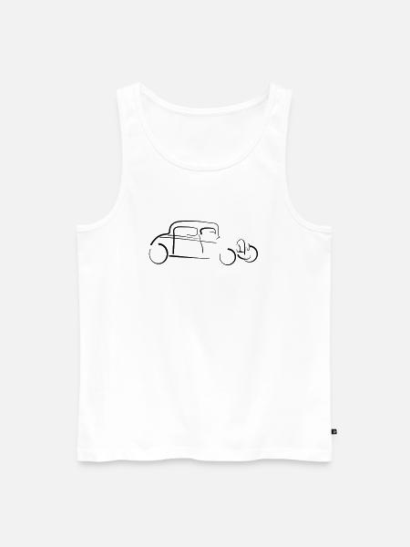 Hot Rod - Männer Premium Bio Tank Top - Weiß