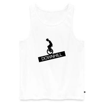 Unicycle, Downhill, A, wheel, unicycle rider,bike - Men's Premium Organic Tank Top - white - Front - Michal (187cm)