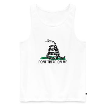 Gadsden Flag - Männer Premium Bio Tank Top - Weiß - Vorne - AI Model Male 178 light (178cm)