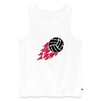 volleyball_fire_ga2 - Débardeur bio Premium Homme - blanc - Devant - Michal (187cm)