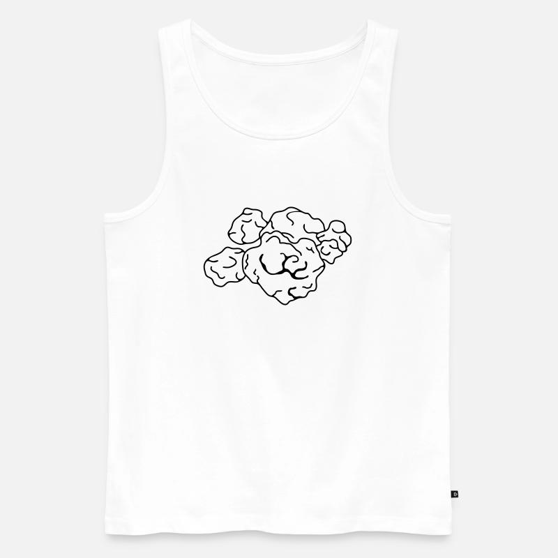 Trüffel - Männer Premium Bio Tank Top - Weiß