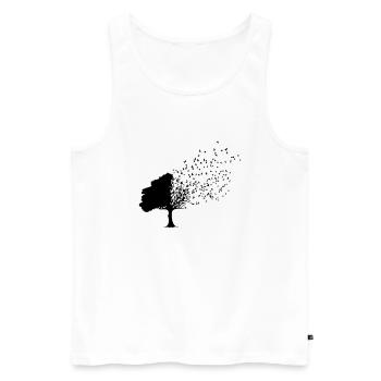 Herbst - Männer Premium Bio Tank Top - Weiß - Vorne - Michal (187cm)