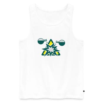 explosiv_3c - Männer Premium Bio Tank Top - Weiß - Vorne - Michal (187cm)