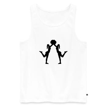 Cheerleader - Männer Premium Bio Tank Top - Weiß - Vorne - Michal (187cm)