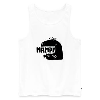 Super hungriger Mampf-T-Rex! - Männer Premium Bio Tank Top - Weiß - Vorne - AI Model Male 178 light (178cm)