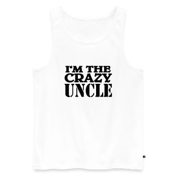 I'm the crazy Uncle - Men's Premium Organic Tank Top - white - Front - AI Model Male 178 light (178cm)