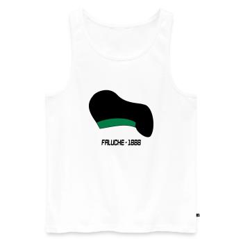 Faluche - Men's Premium Organic Tank Top - white - Front - AI Model Male 178 light (178cm)