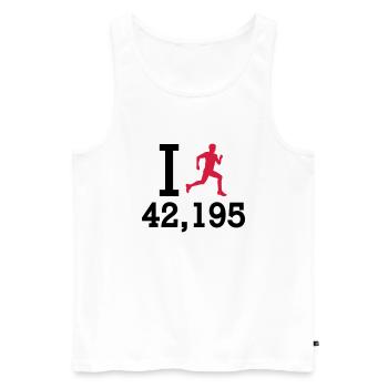 Marathon - Débardeur bio Premium Homme - blanc - Devant - AI Model Male 178 light (178cm)