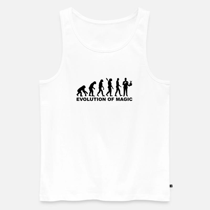 Evolution Magician - Men's Premium Organic Tank Top - white