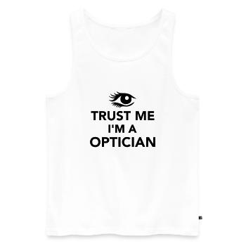 Optiker - Männer Premium Bio Tank Top - Weiß - Vorne - Michal (187cm)