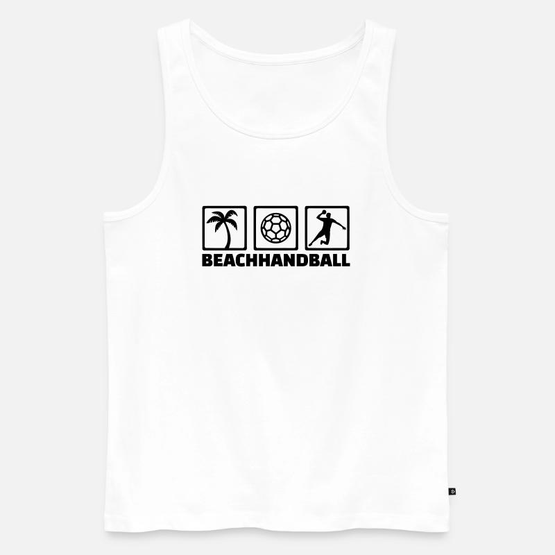 Beachhandball - Männer Premium Bio Tank Top - Weiß