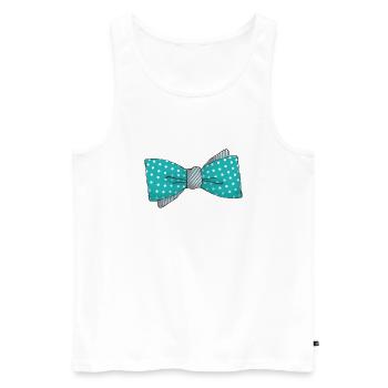 noeudpapillona2 - Débardeur bio Premium Homme - blanc - Devant - AI Model Male 178 light (178cm)