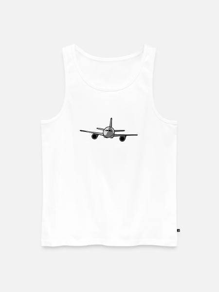 fly Airplane - Men's Premium Organic Tank Top - white