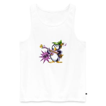 Pinguindame Schützenfest - Männer Premium Bio Tank Top - Weiß - Vorne - Michal (187cm)