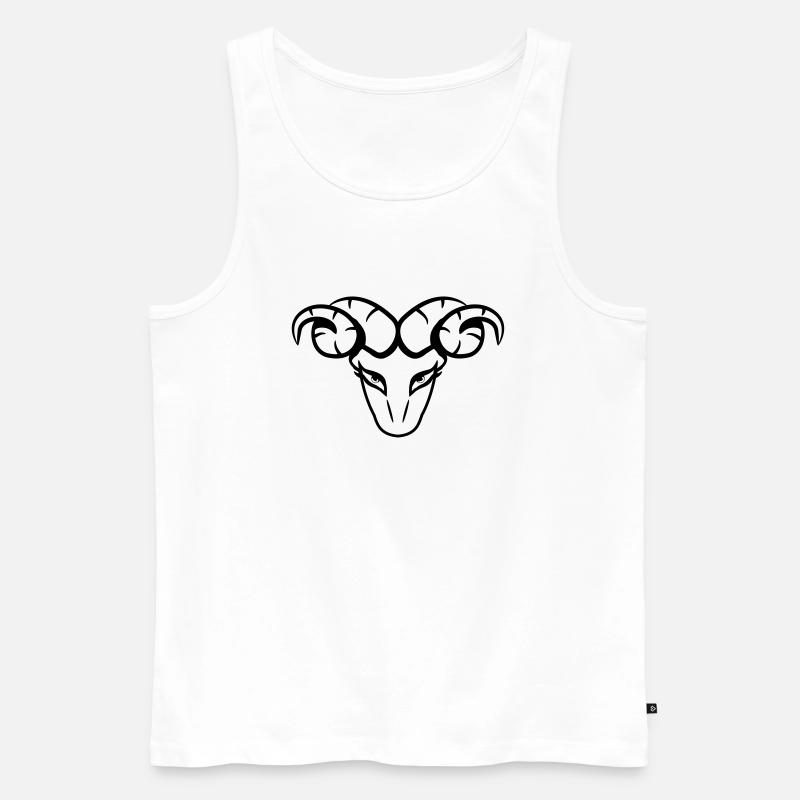 Horoscope Bélier - Débardeur bio Premium Homme - blanc
