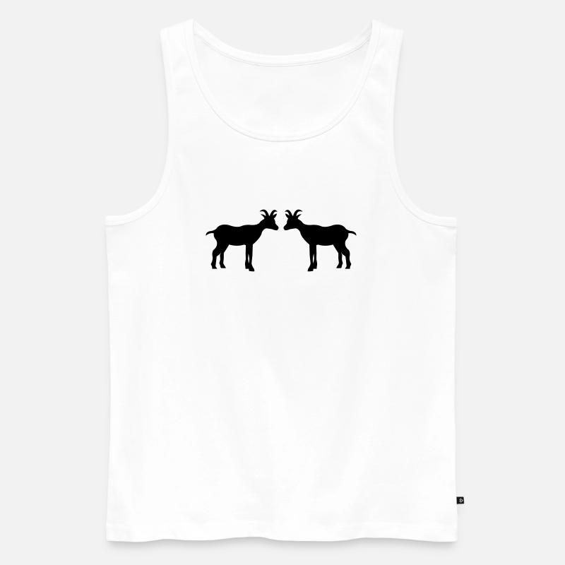 ziege2 - Männer Premium Bio Tank Top - Weiß