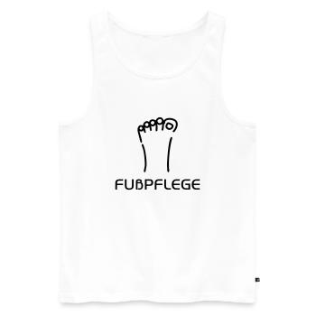 Fuß - Fußpflege - Männer Premium Bio Tank Top - Weiß - Vorne - Michal (187cm)