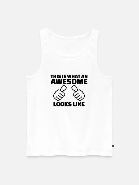 Awesome - Männer Premium Bio Tank Top - Weiß