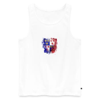 Picardie-France - Débardeur bio Premium Homme - blanc - Devant - AI Model Male 178 light (178cm)