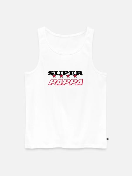Super pappa - Men's Premium Organic Tank Top - white