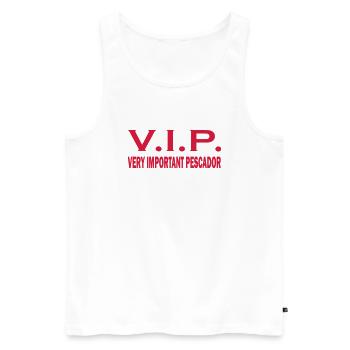 Very important pescador - Men's Premium Organic Tank Top - white - Front - Michal (187cm)