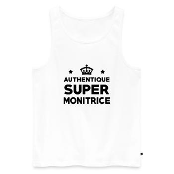 Moniteur / Monitrice / Mono / Formation / Ski - Débardeur bio Premium Homme - blanc - Devant - AI Model Male 178 light (178cm)