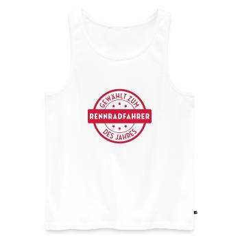Rennradfahrer Radfahren Radfahrer Radfahrerin - Männer Premium Bio Tank Top - Weiß - Vorne - Michal (187cm)